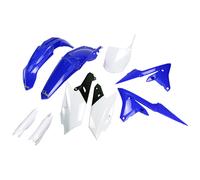 Fairing Kit UFO PLAST 9-piece with fork protector white/blue/black - 2
