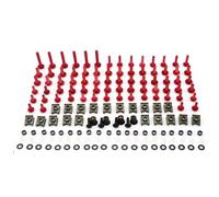 Fairing Screw Kit For CBR600F4I CBF1000 VTX1800 For Forza 300 2019 CRM250 Bodywork Screws Motorcycle Fairing Bolt Screw Nuts Assortment Kit(Red)
