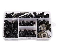 Fairing Screw Kit For XR250 XR400 XR125 Bodywork Screws Motorcycle Fairing Nuts Kit Moto Body Work Bolts Screw(Black- Silver)