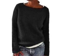 Fairisle Norwegian Jumpers Women's Retro Art Printed Comfortable Casual Knitted Round Neck Pullover Halloween Christmas Ski Long Tunic Tops for Women UK Travel Essentials Women Pullover for Mom