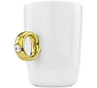 Fairly Odd Novelties Ceramic Engagement 2 Carat Solitaire Ring Novelty Gag Gift Mug Gold