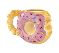 Fairly Odd Novelties Donut Touch My Coffee Mug Fairly Odd Novelties-12oz Ceramic Shaped Tea Cocoa, One Size, Brown,FON-10288