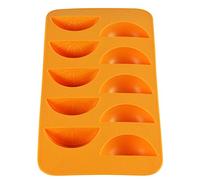 Fairly Odd Novelties Orange Slice Shape Flexible 10 Ice Cube Tray Mold Silicone Novelty Gag Gift, Orange