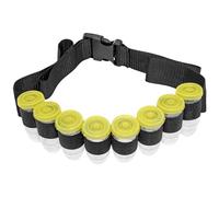 Fairly Odd Novelties Shot Glass Ammo Belt, 8 Bullet Shaped Plastic Shot Glasses With Lids