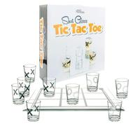 Fairly Odd Novelties Shot Glass Tic Tac Toe Drinking Game, Clear