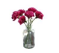 Fairnull 6pcs Artificial Flower Carnation Faux Silk Flower Realistic Carnation Flower Realistic No Watering Anti-fade Fake Flower DIY Gift Mother Day Home Decor Purple