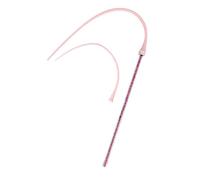 Fairnull Gum-friendly Cat Toy Safe Silicone Cat Stick 1 Set Cat Stick Interactive Silicone Cat Teaser Toy with Replaceable Top Simulated Mouse Tail Pink