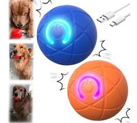 Fairnull Shaky Ball Toy for Dogs | Vibrating Shaking | Interactive Automatic Moving | USB Rechargeable Wobble Wag Giggle for Small, Medium, and Large Dogs (2Pcs-B)