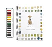 Fairnull Watercolor Workbooks, Beginner-Friendly Birds Watercolor Workbooks with 12 Colors Watercolor Paint Set & Brush, Art Crafts Painting Supplies, Water color Book for Kids Adults Teens (Animals)