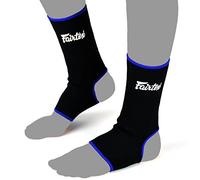 Fairtex Ankle Guard Thai Boxing Support Protector for Muay Thai, K-1, MMA, Boxing, Kickboxing Pink One Size (Black with Blue, One Size)