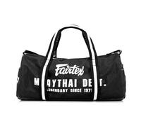Fairtex BAG9 Retro Style Barrel Bag Thai Boxing Heavy Gym Bag Myay Thai MMA, Black, One Size