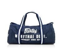 Fairtex BAG9 Retro Style Barrel Bag Thai Boxing Heavy Gym Bag Myay Thai MMA, Navy Blue, One Size
