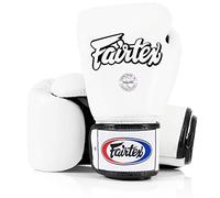 Fairtex BGV1 Muay Thai Boxing Training Sparring Gloves (White, 12 oz)