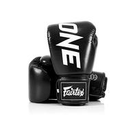 Fairtex BGV1 ONE Muay Thai Boxing Sparring Gloves (Black, 10 oz)