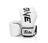 Fairtex BGV1 ONE Muay Thai Boxing Sparring Gloves (White, 16 oz)