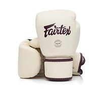 Fairtex BGV16 Leather Muay Thai Boxing Gloves (Khaki, 12 oz)