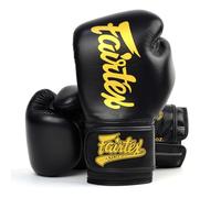 Fairtex BGV18 Super Sparring Boxing Gloves | Premium Quality Microfibre Gloves With Extra Padding (Black, 16 oz)