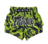 FAIRTEX BS1955 Muay Thai Shorts, Raptor / Kickboxing, Muay Thai Pants, green, M