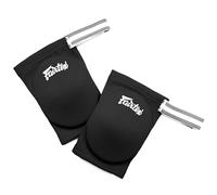 Fairtex Elastic Elbow Pads EBE1 Muay Thai Kick Boxing Protect Soft Fabric, One Size, Black