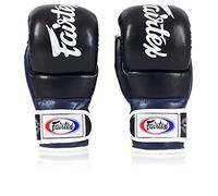 Fairtex FGV18 Super Sparring Grappling MMA Gloves (Black/Blue, Medium)