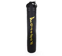 Fairtex FILLED Banana Heavy Bag for Muay Thai, Boxing, Kickboxing, MMA (HB6 Black/Gold)
