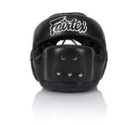 Fairtex Headgear Head Guard Super Sparring Diagonal Vision for Muay Thai, Boxing, Kickboxing (HG14-Black, Medium)