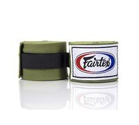 Fairtex HW2 Elastic Cotton Handwraps, 120' and 180" Full Length Hand Wraps-Many Colors (Olive Green, 180")