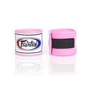 Fairtex HW2 Elastic Cotton Handwraps, 120' and 180" Full Length Hand Wraps-Many Colors (Pink, 120")