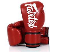 Fairtex Muay Thai Boxing Gloves BGV14 Color: Black Blue Grey White Pink Red Yellow Size: 10 12 14 16 oz Training sparring gloves for Muay Thai Kickboxing MMA K1 (Red, 14 oz)