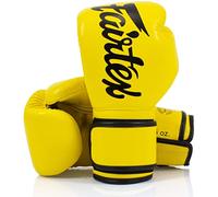 Fairtex Microfibre Boxing Gloves Muay Thai Boxing (BGV14 Yellow, 16 oz)