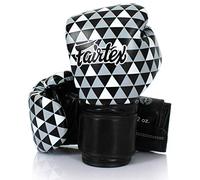 Fairtex Microfibre Boxing Gloves Muay Thai Boxing (Black Prism, 8 oz)