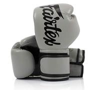 Fairtex Microfibre Boxing Gloves Muay Thai Boxing (Gray, 12 oz)
