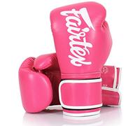 Fairtex Microfibre Boxing Gloves Muay Thai Boxing (Pink/White, 10 oz)