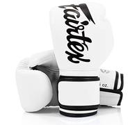 Fairtex Microfibre Boxing Gloves Muay Thai Boxing (White, 16 oz)