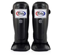Fairtex Muay Thai Boxing Shin Guards Black Double Padded SP3, Large