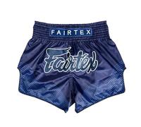 Fairtex Slim Cut Muay Thai Boxing Shorts, Blue Ocean, Large
