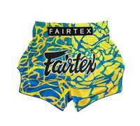 Fairtex Slim Cut Muay Thai Boxing Shorts, Magma Green, XX-Large