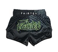 Fairtex Slim Cut Muay Thai Boxing Shorts, Racer Black, Medium