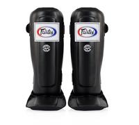 Fairtex SP3 Pro Style Shin Guards, In-Step Double Padded Protector (Black, Medium)