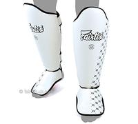 Fairtex SP5 White Muay Thai Boxing Shin Guards - Pads