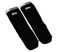 Fairtex SPE1 Kickboxing MMA Muay Thai Padded Elastic Training Sparring Shin Pads One Size Fits All (Black)