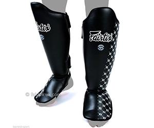 Fairtex Thai Boxing Shin Guards - Muay Thai Shin Pads - Black SP5, XL