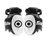 Fairtex TP5 Ultra Lite Thigh Pad - Maximum Shock Absorbency for Muay Thai & Kickboxing. Durable, Comfortable, and Versatile Training Gear (Black/White)