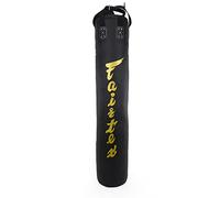 Fairtex UNFILLED Banana Heavy Bag for Muay Thai, Boxing, Kickboxing, MMA (HB6 Black/Gold)