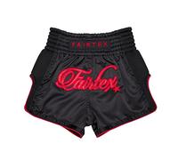Fairtex Youth Muay Thai Boxing Shorts for Kids (Midnight Red, 8-10yrs)