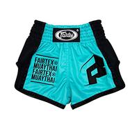 Fairtex Youth Muay Thai Boxing Shorts for Kids (Turquoise, 8-10yrs)