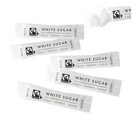 Fairtrade White Sugar Sachet 2kg Box, Approx 1000 units, Individually wrapped, Perfect for Cafes, Restaurants, Offices & Home use