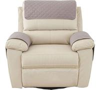 FAiruo Armrest and Headrest Cover for Sofa, Recliner Chair, Leather Couch - Nonslip Waterproof Protector(Light Grey,1 Seater Sofa/3-Piece)