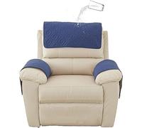 Sofa Armrest Cover Headrest Cover Recliner Chair Arm Cover Sofa Headrest Slipcovers Nonslip Waterproof Armchair Cover for Recliner Leather Sofa Couch Protector ( Color : Navy blue , Size : 1 Seater So