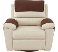 FAiruo Armrest and Headrest Cover for Sofa, Recliner Chair, Leather Couch - Nonslip Waterproof Protector(Dark Curry,1 Seater Sofa/3-Piece)